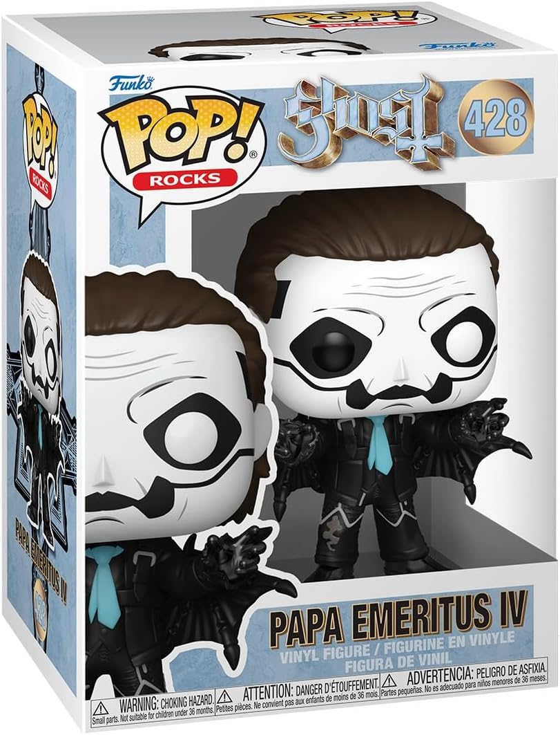 Funko Pop! Rocks: Ghost Band - Papa - Bat - Ghost Band - Figura de vinil colecionável - Ideia de presente - Produtos oficiais - Brinquedos para crianças e adultos - Fãs de música - Figura modelo para colecionadores e exposição