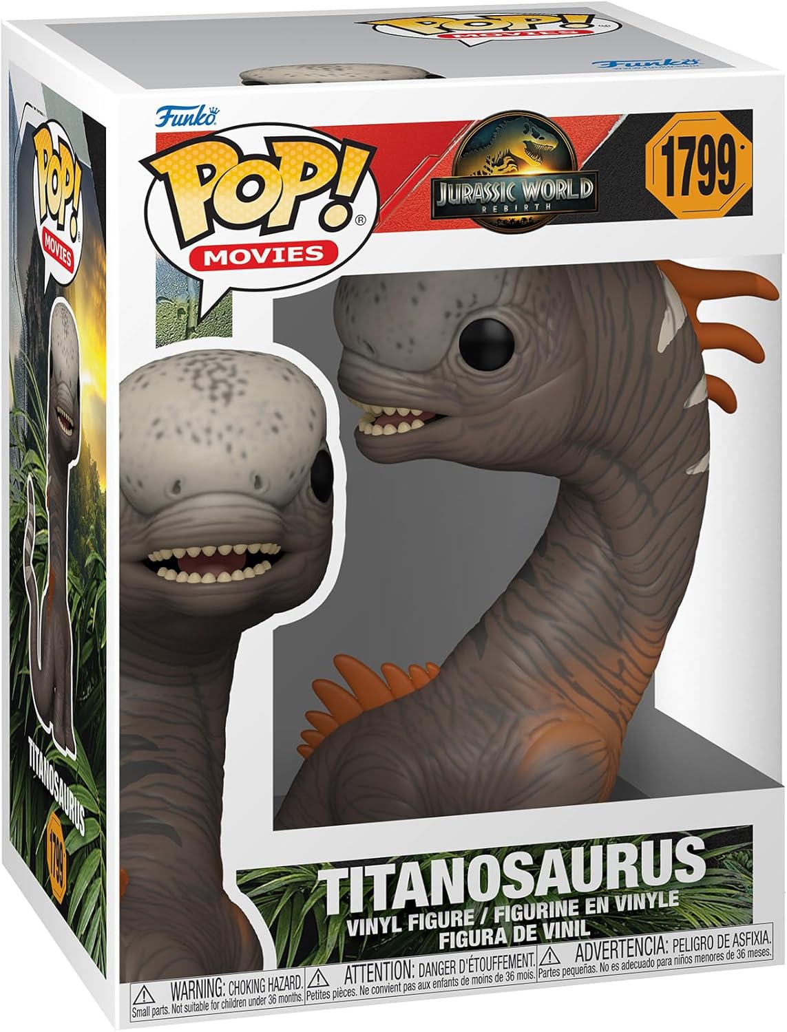 Funko Pop! Filmes: Jurassic World: Rebirth - Titanossauro - Figura de vinil colecionável - Ideia para presente - Produtos oficiais - Brinquedos para crianças e adultos - Fãs de cinema - Figura modelo para colecionadores