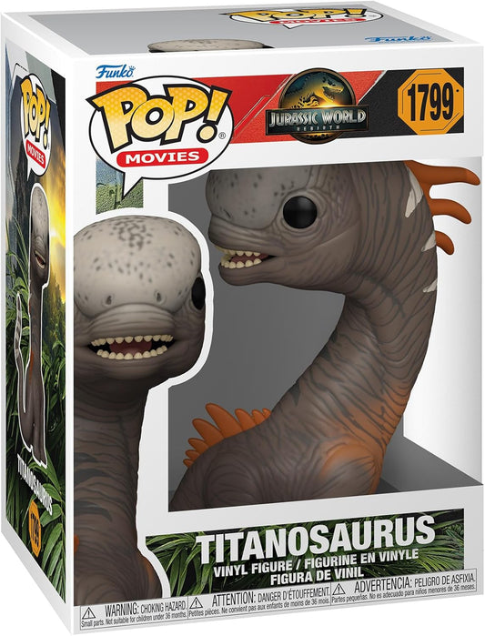 Funko Pop! Filmes: Jurassic World: Rebirth - Titanossauro - Figura de vinil colecionável - Ideia para presente - Produtos oficiais - Brinquedos para crianças e adultos - Fãs de cinema - Figura modelo para colecionadores