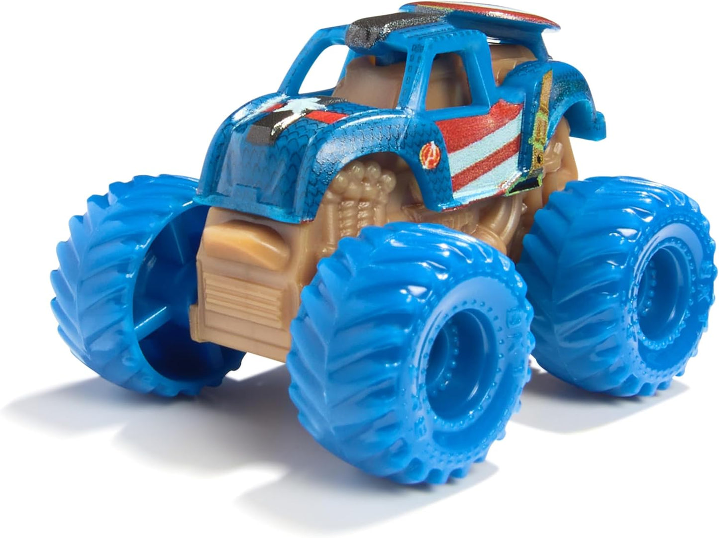 Monster Jam, Marvel Mini Pacote Oficial com 5 Miniaturas e Caminhão Monstro Colecionável Misterioso, Escala 1:87, Brinquedos Surpresa para Crianças a partir de 3 Anos