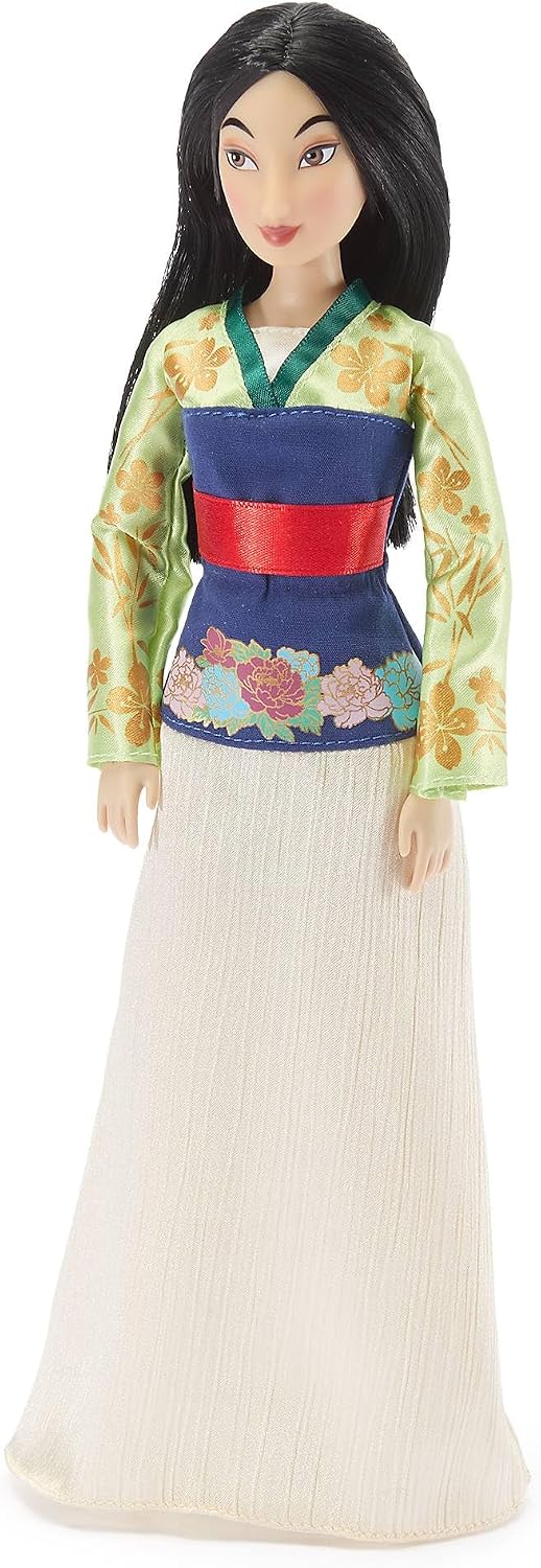 Disney Boneca Clássica Oficial Store da Mulan para Crianças, 30 cm, Totalmente Articulada, com Traje Elegante e Amigo Surpresa — Indicada para Maiores de 3 Anos