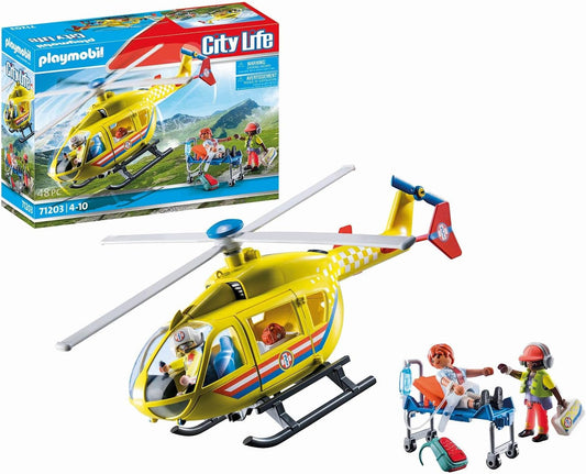 Playmobil 71203 City Life Helicópitero de Resgate Médico