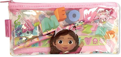 Gabby's Dollhouse Conjunto de material escolar infantil com estojo para lápis para meninas