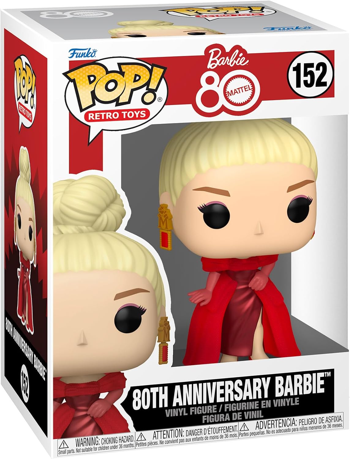 Funko Pop! Vinil: Brinquedo Retro S9 - Barbie 80º Aniversário da Mattel - Figura de Vinil Colecionável - Ideia de Presente - Produtos Oficiais - Brinquedos para Crianças e Adultos - Fãs de Ícones de Anúncios - Figura Modelo para Colecionadores