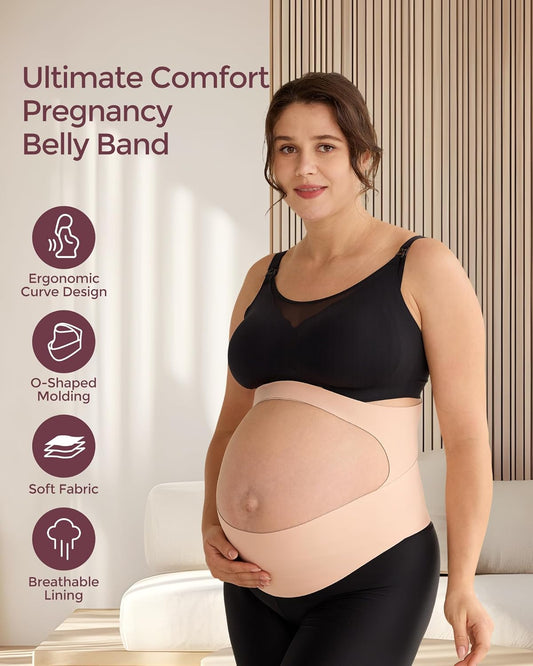momcozy Faixa de suporte para barriga de gestante, faixa de suporte para barriga de maternidade CozySupport Ergonest, cinto de gravidez invisível para costas, abdômen e cintura.