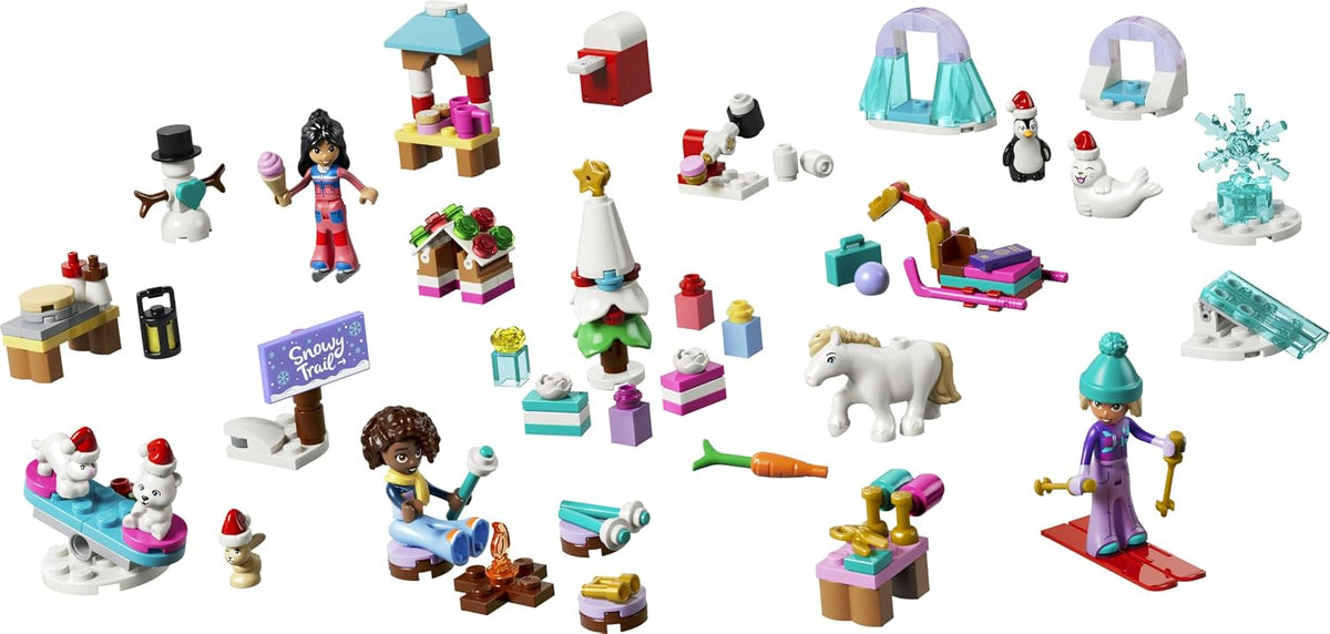 LEGO Calendário do Advento Friends 2026-42698 | Brinquedos para meninas a partir de 6 anos, 24 surpresas, 3 minibonecas, 6 figuras de animais e acessórios, presente de Natal, 211 peças