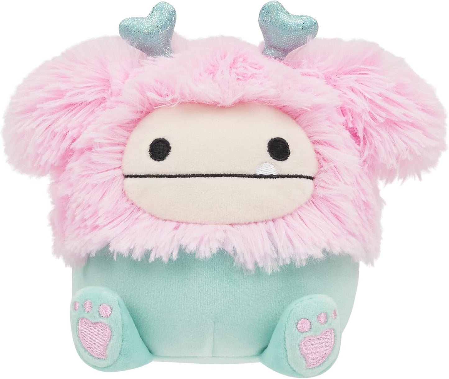 Squishmallows Pelúcia Original Bessem, o Pé Grande, de 19 cm com faixa de cabeça em forma de coração - Dia dos Namorados