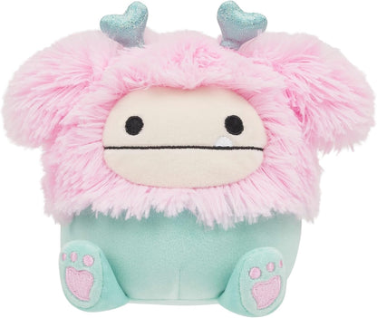 Squishmallows Pelúcia Original Bessem, o Pé Grande, de 19 cm com faixa de cabeça em forma de coração - Dia dos Namorados