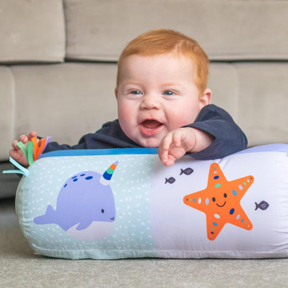Nuby Travesseiro Ocean Friends Tummy Time - Desenvolvimento inicial | Compacto | Travesseiro inflável | Adequado desde o nascimento