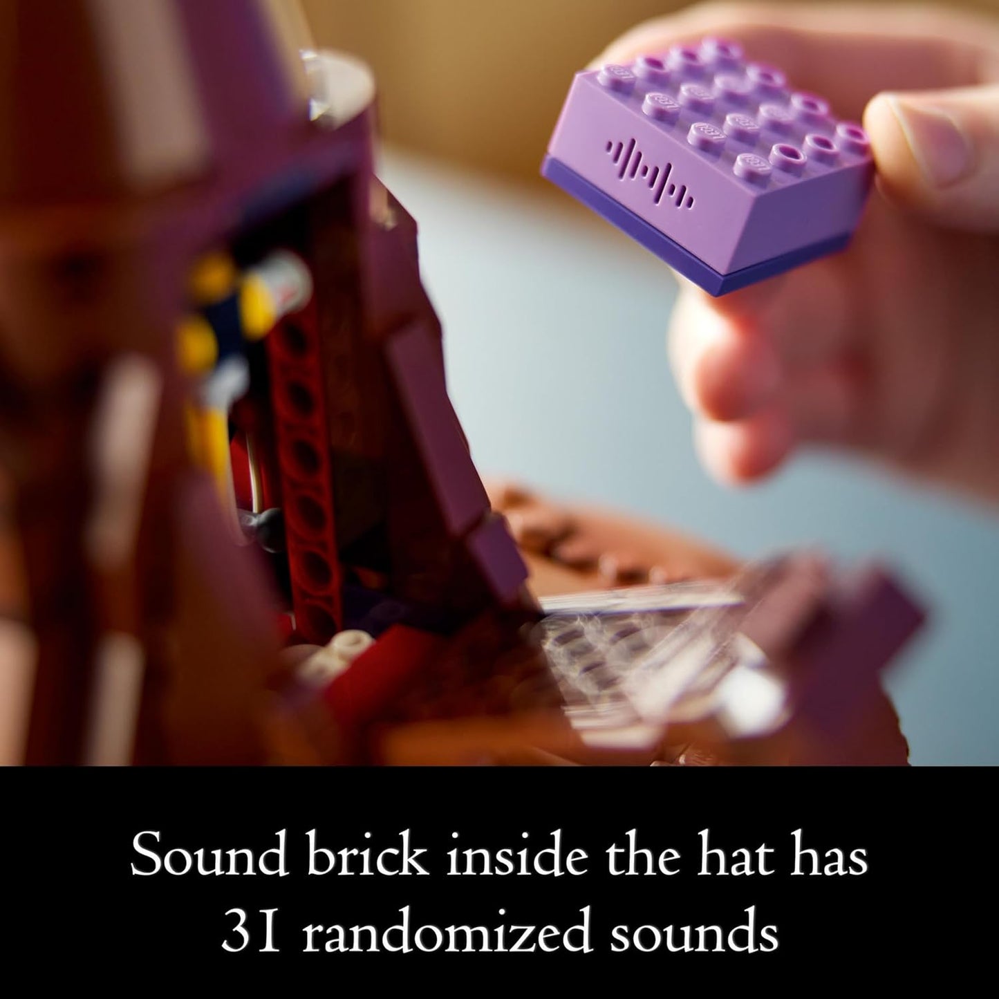 LEGO Conjunto de chapéu seletor falante Harry Potter, kits de modelos para adultos construir com 31 sons aleatórios e uma minifigura de personagem, presentes do mundo mágico para homens, mulheres, ele ou ela 76429