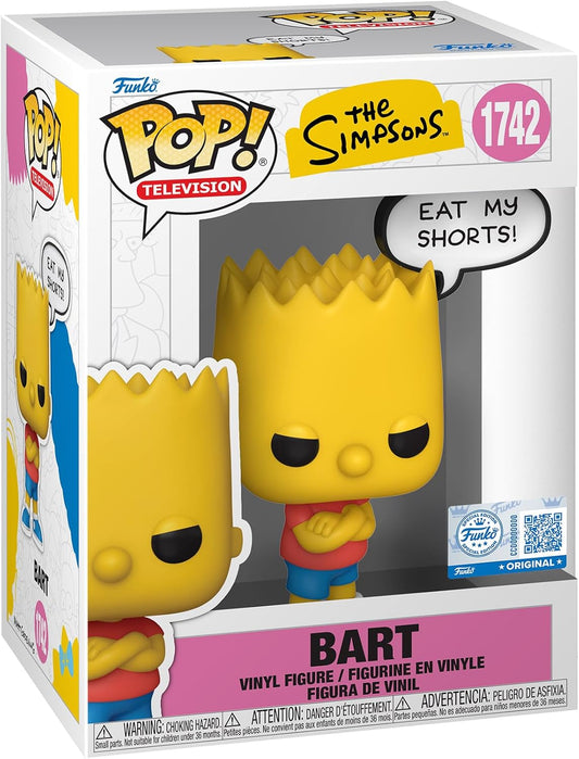 Funko Pop! Frases: Os Simpsons - Bart Simpson - Os Simpsons - Figura de Vinil Colecionável - Ideia de Presente - Produto Oficial - Brinquedos para Crianças e Adultos - Fãs de TV - Figura para Colecionadores e Exibição