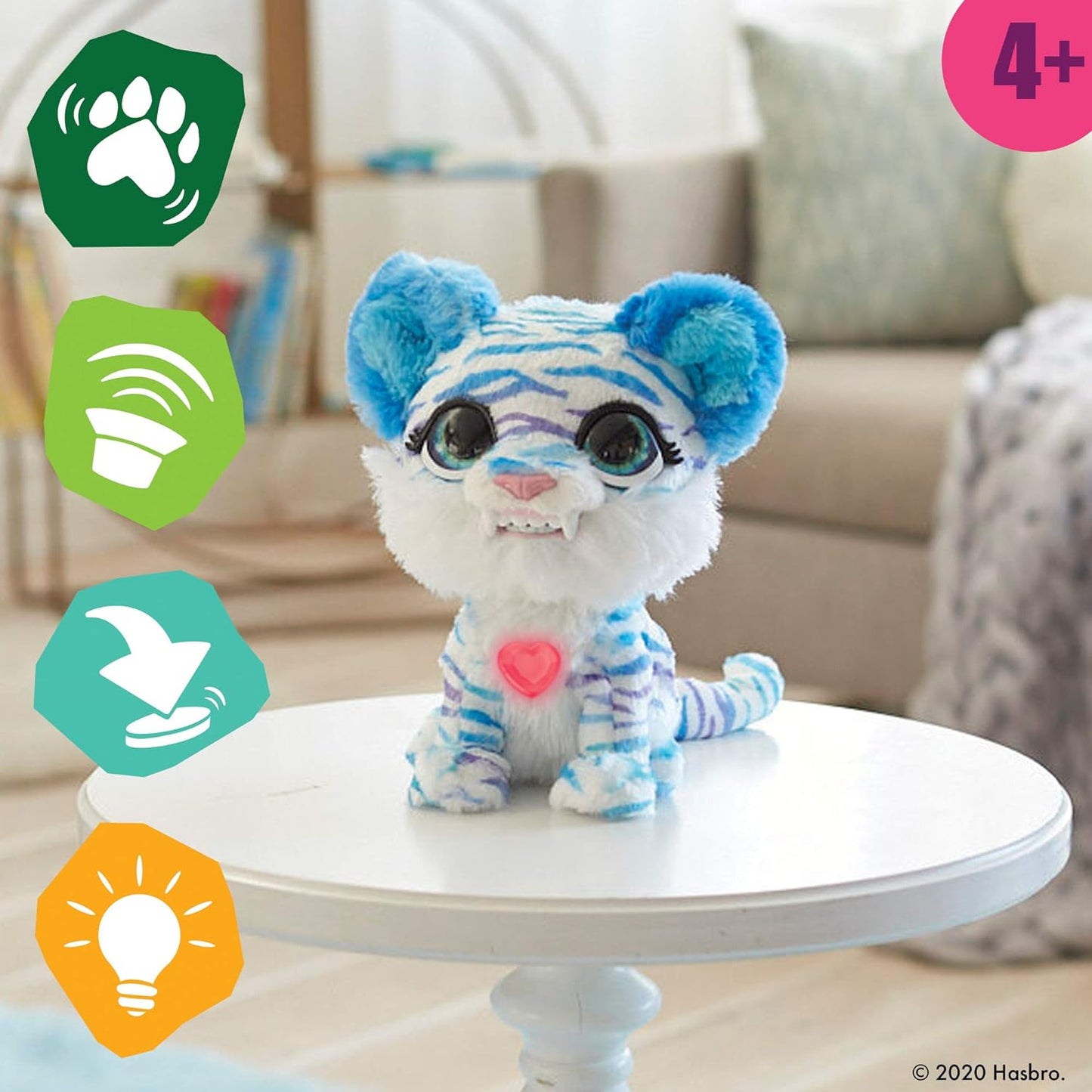 FurReal North the Sabretooth Kitty Juguete interactivo para mascotas, más de 35 combinaciones de sonido y movimiento, a partir de 4 años