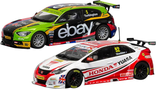 Scalextric C3694A Otra Licencia BTCC Champions-BMW 125 Serie 1 y Honda Civic Car