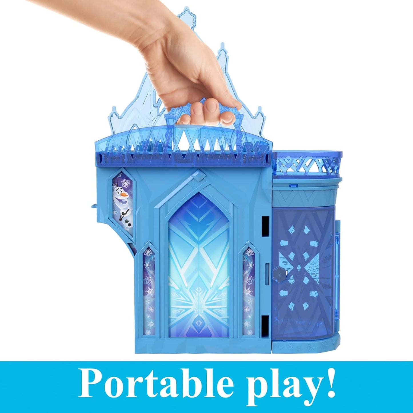 Mattel Disney Frozen Storytime Stackers – Casa de Bonecas Castelo de Gelo da Elsa | Boneca pequena articulada da Elsa, figura do Olaf e conjunto empilhável com 4 acessórios, inspirado no filme Disney Frozen, JDP63