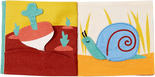 ThreadBear Design My Garden Libro de actividades para el aprendizaje temprano y el desarrollo sensorial