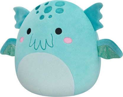 Squishmallows SQCR04087 Theotto-Blue Cthulu 7,5" Add Squad, brinquedo de pelúcia ultramacio, pelúcia oficial Kellytoy