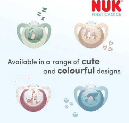 NUK Chupetas First Choice | 18-36 Meses | Chupetas Ortodônticas | Acalma 99% dos Bebês** | Vermelha | Pacote com 4