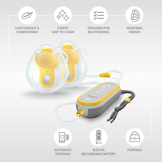 Extractor de leche manos libres Freestyle de Medela | Extractor de leche eléctrico dual portátil y discreto con conectividad de aplicación