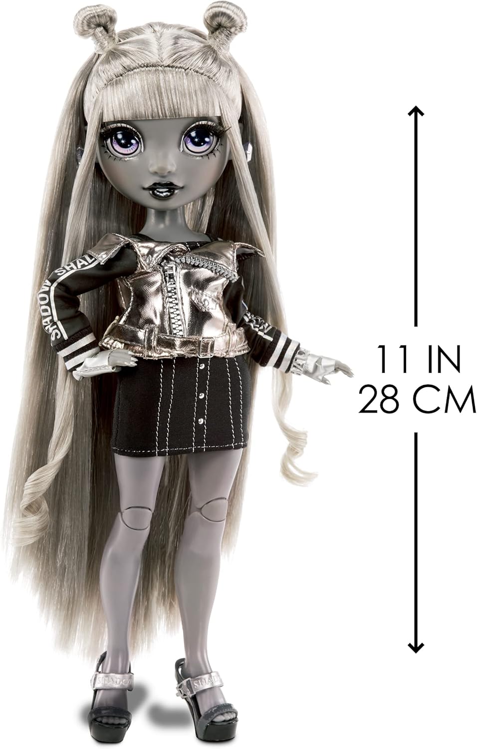 Rainbow High Shadow High Series - LUNA MADISON - Boneca Fashion em tons de cinza com lindo cabelo, dois looks de grife e acessórios - Colecionável - Para crianças a partir de 6 anos