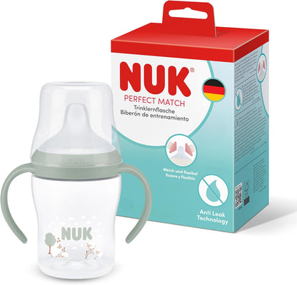 NUK Copo de Aprendizagem Perfect Match | 6+ meses | 150 ml | Copo com Bico Antivazamento para Crianças Pequenas | Alças Antiderrapantes | Ovelha | 1 Unidade