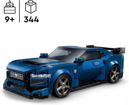 LEGO Speed Champions Ford Mustang Dark Horse Carro esportivo veículo de brinquedo para meninos e meninas de 9 anos ou mais, conjunto de modelo edificável com minifigura de motorista, decoração de quarto infantil, ideia de presente de aniversário 76920