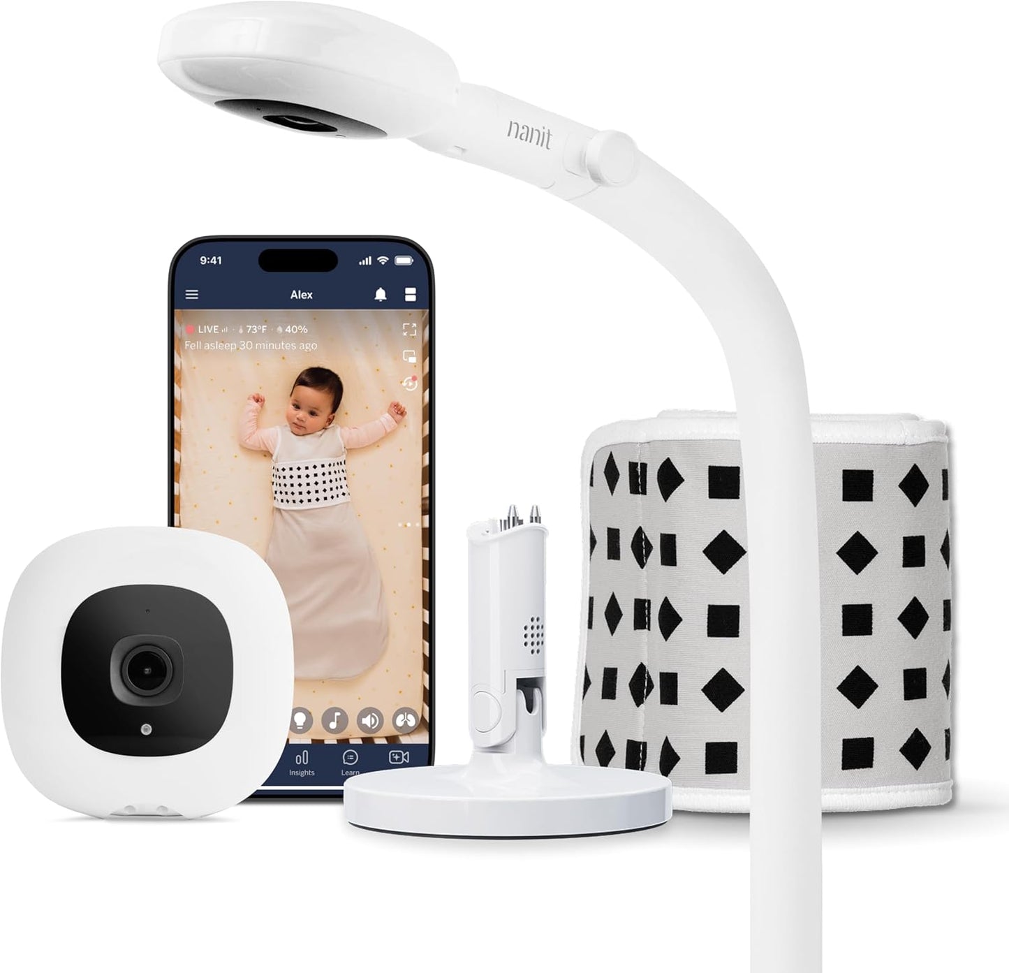 Nanit Pro Monitor de Bebê Inteligente com Suporte de Chão