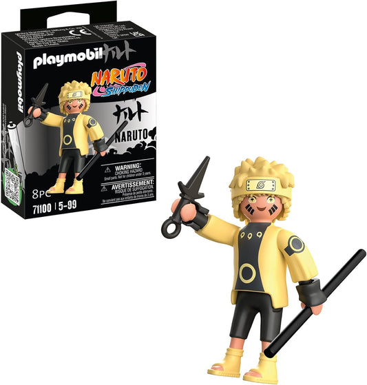 Playmobil  71100 Naruto: Conjunto de figuras do modo Naruto Rikudou Sennin, Figura de colecionador de anime Naruto Shippuden, Playset adequado para crianças e fãs com mais de 5 anos