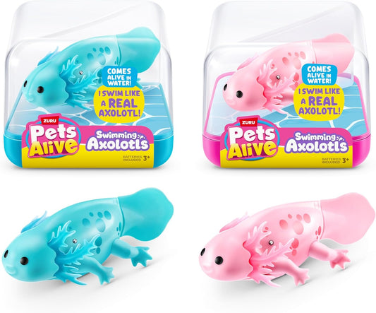 Pets Alive Robo Axolotl, Série 1, Axolotl Nadador, (Pacote com 2), Caixa de Correio