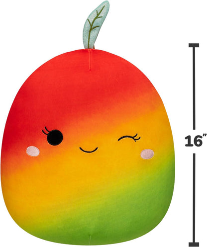 Squishmallows 16" Ximena the Winking Mango - Adicione Ximena ao seu esquadrão, brinquedo de pelúcia ultramacio, pelúcia oficial Kellytoy