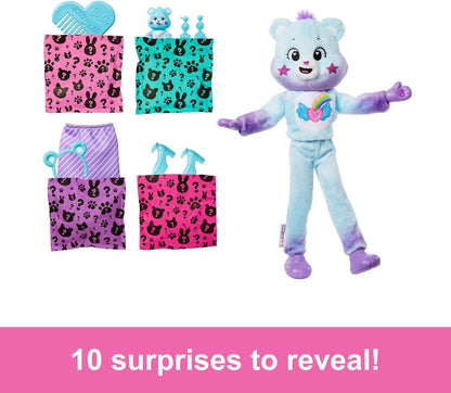 Barbie Cutie Reveal Ursinhos Carinhosos com Boneca e Acessórios, Série 2 Ursinho Sonho Brilhante com 10 Surpresas, Incluindo Mudança de Cor e Mini Ursinho, JFV61