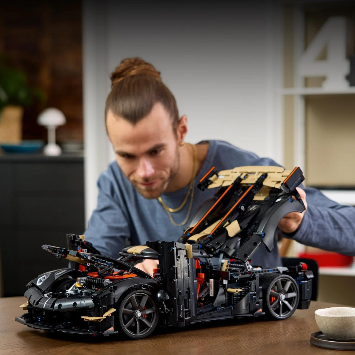 LEGO Technic Koenigsegg Jesko Absolut 42232 | Conjunto para adultos, modelo de carro, kit STEM com motor V8, suspensão triplex e "Modo Fantasma"...