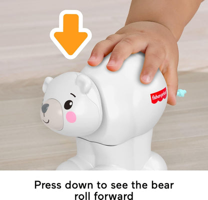 Brinquedo Fisher-Price Baby: Urso Polar Engatinhando, Veículo de Atividades com Tema Animal e Detalhes Sensoriais para Bebês a partir de 9 Meses, JDL63
