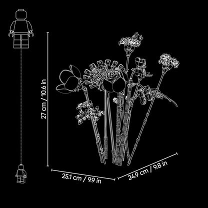 LEGO Botanicals – Buquê de Flores (Edição Olivia Rodrigo) – 11 flores artificiais, incluindo rosas e margaridas – Decoração para quarto infantil – Ideia de presente para meninas a partir de 9 anos e fãs – 11507