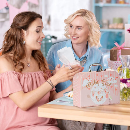 Presentes para meninos - Presentes para recém-nascidos, Presentes para chá de bebê, Cesta para bebês, Cesta para bebês, Presentes para meninas - 7 itens essenciais para meninas com cesta para recém-nascidos, Presentes para bebês