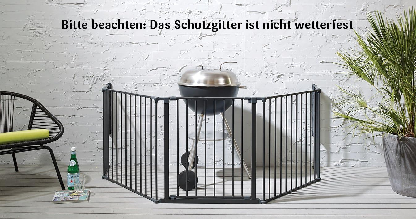 BabyDan Panel de extensión de 33 cm para puerta de seguridad y separador de ambientes BabyDan FLEX, negro