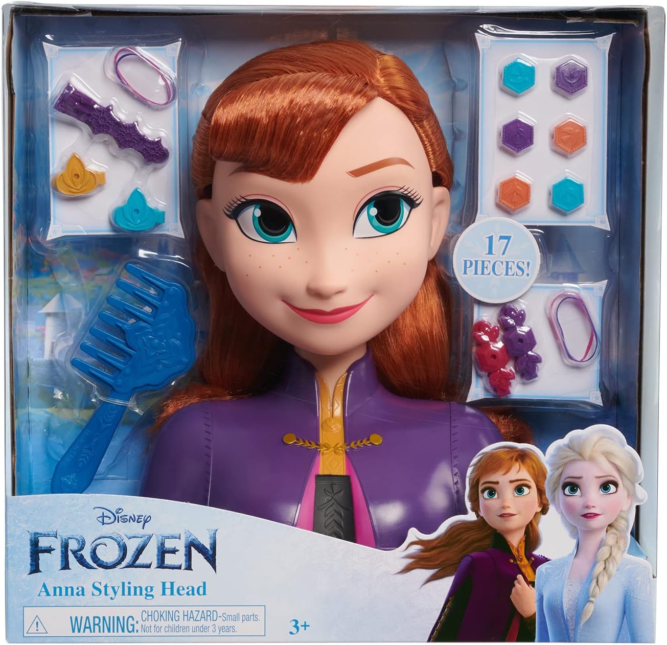 Disney - Cabeça de penteado básica da Anna de Frozen 2 (77-32810)