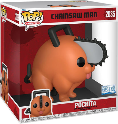 Funko Pop! Jumbo: Chainsaw Man - Pochita - Figura de vinil colecionável - Ideia para presente - Produtos oficiais - Brinquedos para crianças e adultos - Fãs de anime - Figura modelo para colecionadores e exposição