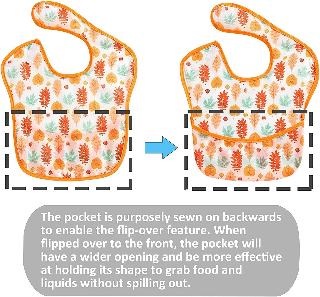 PandaEar Babador, pacote com 3 unidades, superleve, impermeável, lavável, resistente a manchas, óleo e odores, para bebês de 5 a 36 meses | Multicor | Menina