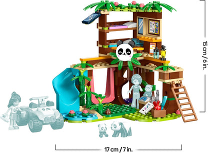 LEGO Friends Santuário dos Pandas - Brinquedo de Cuidados com Animais com Casa na Árvore, Quadriciclo, 2 Mini Bonecas e 3 Figuras de Panda - Conjunto de Construção Criativa para Meninas a partir de 7 Anos - 42648