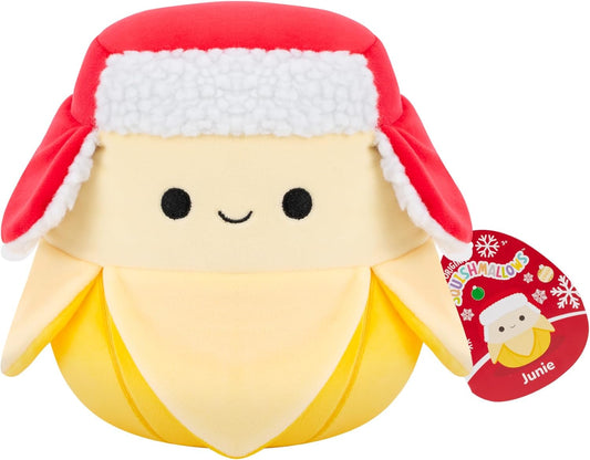 Squishmallows Original Junie, a Banana Amarela de Pelúcia de Natal, 19 cm | Brinquedo de Pelúcia Colecionável e Fofo, Brinquedo Macio para Crianças, Ursinho de Pelúcia Ideal para Meninas e Meninos