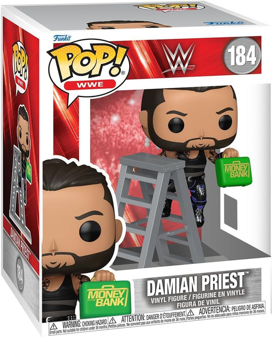 Funko Pop! Premium: WWE - Damian Preist Priest MITB - Figura de vinil colecionável - Ideia para presente - Produtos oficiais - Brinquedos para crianças e adultos - Fãs de esportes - Figura modelo para colecionadores e exposição