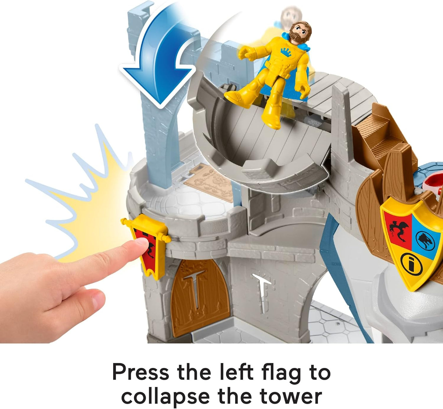 Fisher Price Imaginext Castelo do Reino do Leão - Conjunto de Brinquedo com Tema Medieval e Figuras para Crianças em Idade Pré-escolar de 3 a 8 Anos, Cores Variadas, 0194735009640