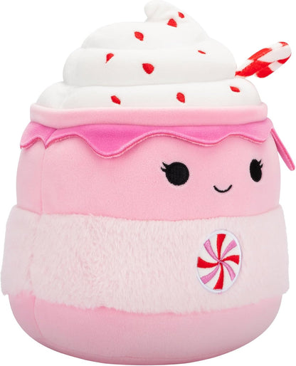 Squishmallows Original 7,5 polegadas Ethel the Pink Candy Cane Chocolate Quente