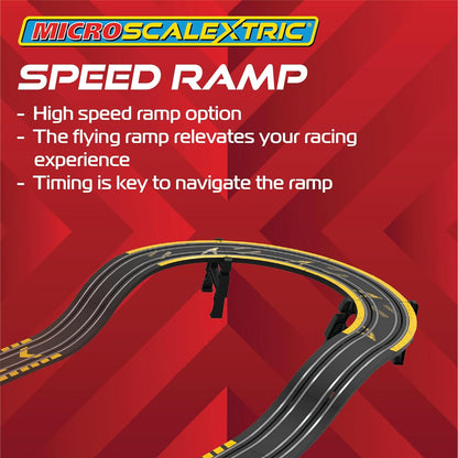 Scalextric Micro Scalextric - Batman vs The Riddler - Conjuntos de corrida movidos a bateria, pistas de corrida de Slot Car para crianças de 4 anos ou mais, inclui 2 carros, 1 conjunto de pistas, 1 base de bateria, 2 controladores e gráfico de pista