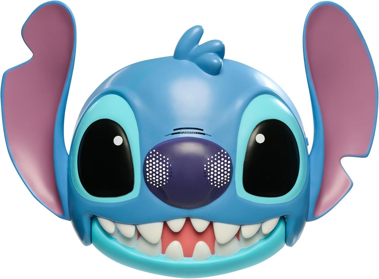 Just Play Máscara Falante do Stitch da Disney da com mais de 25 sons e frases, alças ajustáveis, fantasia infantil, brinquedo para brincar de se vestir e de faz-de-conta para meninas, meninos e crianças a partir de 3 anos.