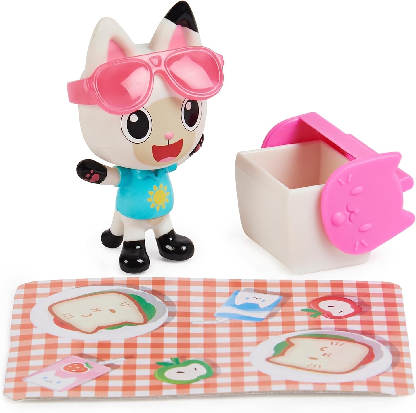 Gabby’s Dollhouse Carrinho de brinquedo Carlita com figura colecionável Pandy Paws e 2 acessórios, brinquedo infantil para crianças a partir de 3 anos.