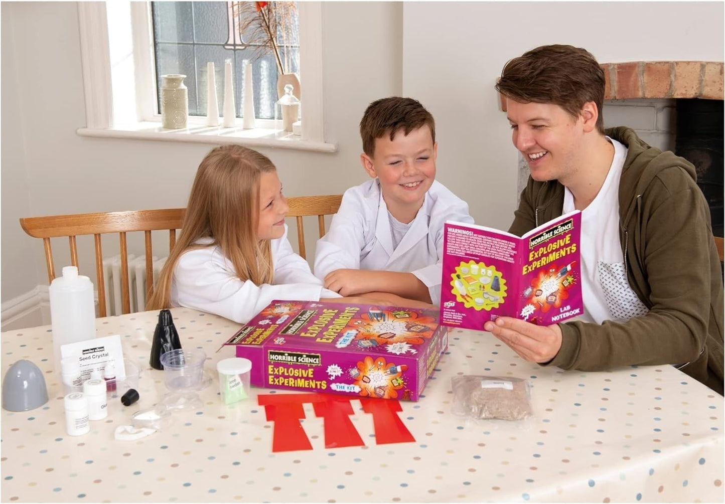 Galt Horrible Science Explosive Experiments - Kit de ciências para crianças a partir de 8 anos, conjunto de artesanato infantil, 8 experimentos divertidos de STEM, foguete, vulcão, fabricação de slime e muito mais, a embalagem pode variar