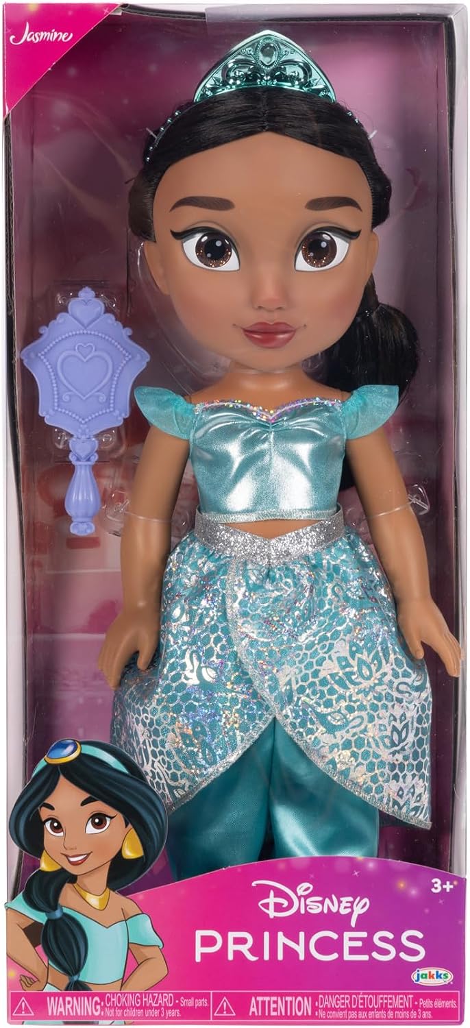 Disney Boneca Princess My Friend Jasmine 35 cm – Disney 100 Anos de Magia, Traje Platinum