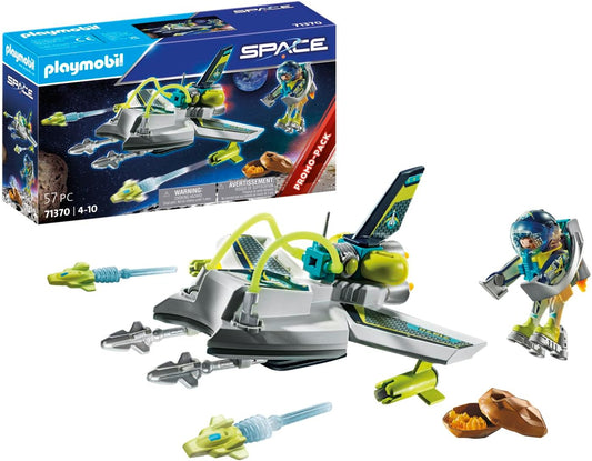 Playmobil 71370 Space Dron espacial de alta tecnología, misión en el espacio exterior, juego de rol divertido e imaginativo, juegos adecuados para niños a partir de 4 años