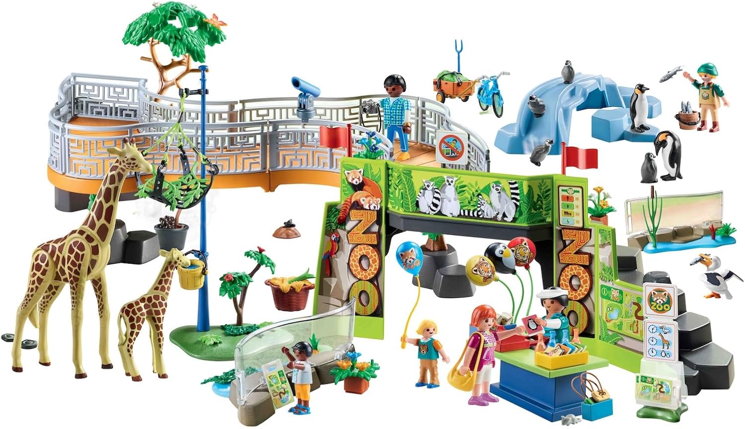 Playmobil 71600 MyLife: Large City Zoo, extenso zoológico com 16 anima